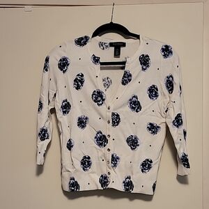 White House Black Market Floral Sweater